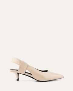 Low Heels: ROSA LOW HEELS SAND LEATHER