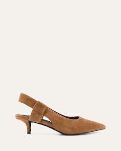 Rosa Low Heels Biscuit Suede