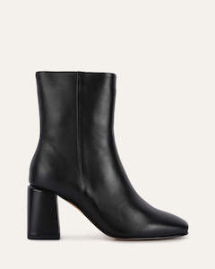 Dakota Mid Ankle Boots Black Leather