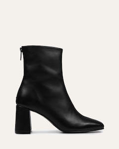 Nevada Mid Ankle Boots Black Leather