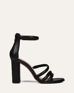 Pippin High Heel Sandals Black Leather