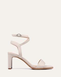 Extended Size Range: NATSU MID HEEL SANDALS BONE LEATHER