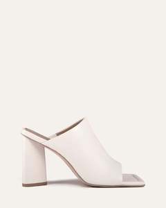 Danielle High Heel Sandals Off White Leather