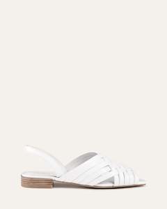 Ellie Casual Flats White Leather