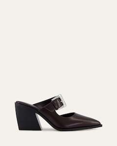 Mid Heels: FLOSSY MID HEELS MERLOT LEATHER