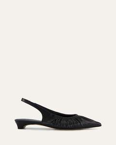 ADALINE DRESS FLATS BLACK LEATHER