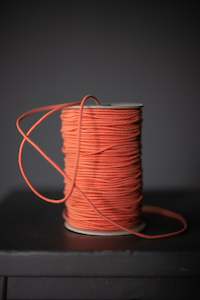 webbing: Recycled Cotton elastic 3mm Orange Pop - NZD $4.50 per mtr