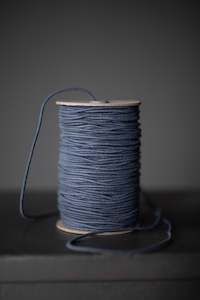 Webbings: Recycled Cotton Elastic - Petrol - NZD $4.50 per mtr