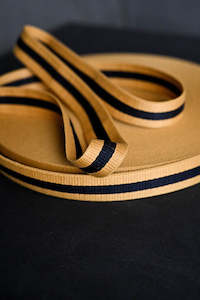 Webbings: Claremont Yellow Black Webbing  NZD $8.40 per mtr