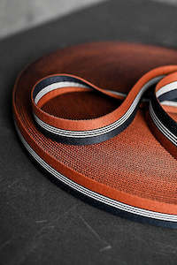 Dashing Rust Navy Webbing NZD $13.00 per mtr