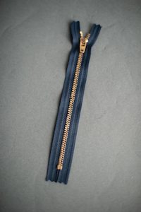 Zip It: YKK Navy Metal Brass Zip 16cm - Navy - $4.95 NZD