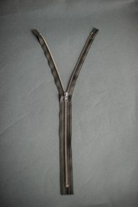 YKK Metal Zip 36cm/14" closed end. Khaki - $7.50 NZD