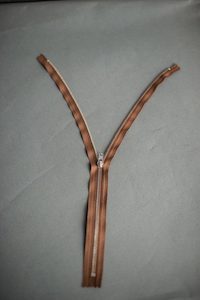 YKK Metal Zip 36cm/14" closed end. Tan - $7.50 NZD