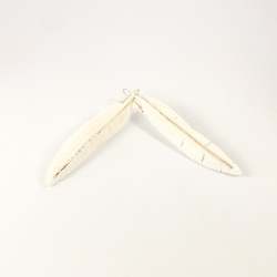 Ngaruru bone and silver earrings