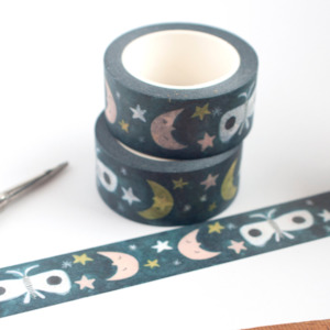 Moths and Moons | Medium Washi Tape