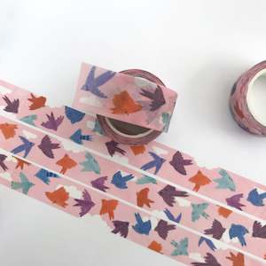 Pink Birds In Flight | Medium Washi Tape