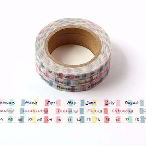 Internet only: Skinny Dates | Thin Washi Tape Pack