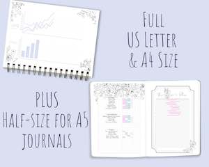 Goal Planner Printable and Habit Tracker Printable | Bullet Journal Template A5 …