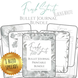 Fresh Starts B&W Bundle | PDF Download & Printable