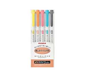 Zebra Mildliners Mild and Friendly Pens | Orange Pack