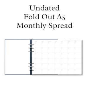 Filofax Loose Leaf Refill | A5 Undated Monthly Planner