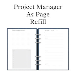 Filofax Loose Leaf Refill | A5 Project Management