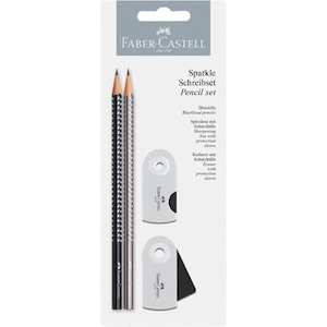 Faber-Castell Sparkle Pencil Set | Black & Silver