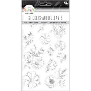 Internet only: Happy Planner Sticker Pack | Clear Flowers