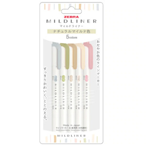 Zebra Mildliners Natural Pens | Beige Pack