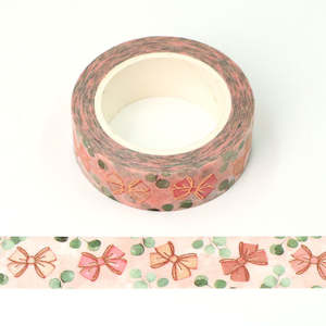 Foil Pink Bow | Medium Washi Tape