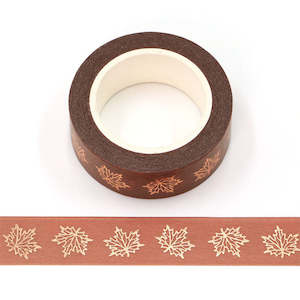 Foil Maple Leaf | Medium Washi Tape