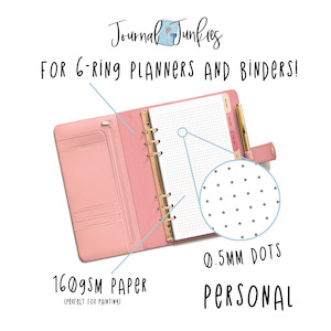 Journal Junkies Basics Loose Leaf Refill | Personal 160gsm Dotted