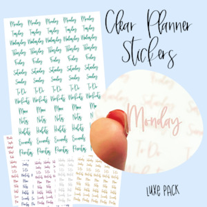 Basic Planner Stickers Pack | Journal Junkies Script Luxe