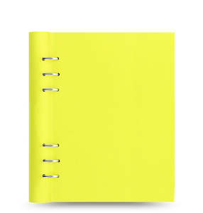 Filofax Clipbook Loose Leaf Notebook | A5 Fluoro Yellow