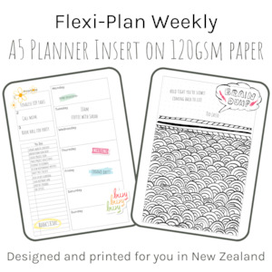 Loose Leaf A5 Planner Inserts 120gsm | Flexi-Plan Weekly