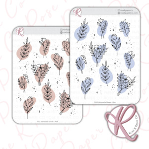 Rose K Paper Co Decorative Stickers | Minimal Floral Stickers