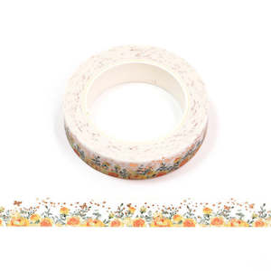 Foil Yellow Rose | Thin Washi Tape