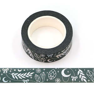 Foil Jewellery Pattern Green | Medium Washi Tape