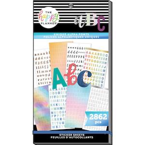 Internet only: Happy Planner Sticker Pack | ABC Unique Alpha Fonts