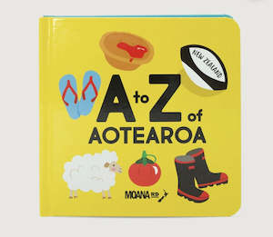 Book - A-Z Of Aotearoa Board Book - Moana Road