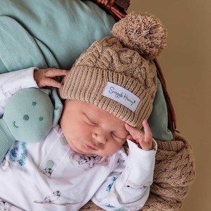 Organic Knit Beanie - Snuggle Hunny - Hazlenut