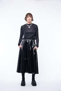 Womenswear: SVART SKIRT - Black Gloss PVC