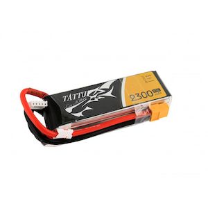 Lipo 4S: Tattu 2300mAh 4S 45C 106x33x29mm 230g With XT60 Plug