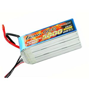 Gens ace 5000mah 22.2V 45C, 6S1P 157x64x49mm 782g EC5 Plug XH Balance