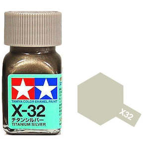 TAMIYA ENAMEL GLOSS TITANIUM SILVER 10ml X-32