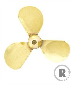 Raboesch 65mm M5 Threaded 3 Blade R/H Brass A-Type Propeller