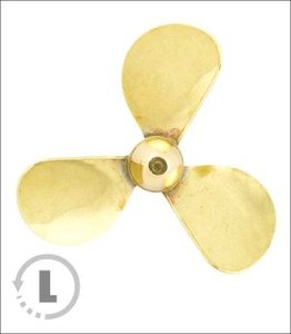 Raboesch 65mm M5 Threaded 3 Blade L/H Brass A-Type Propeller