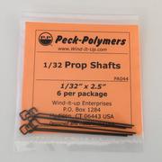 Peck-Polymers PA044 size #2 Prop Shafts 1/32" dia. x 2.5" length (8 per pkt)