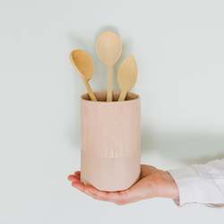 Utensil Holder, Pink Sand