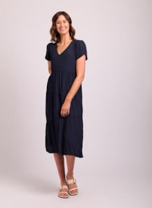 Tiered V Neck Dress